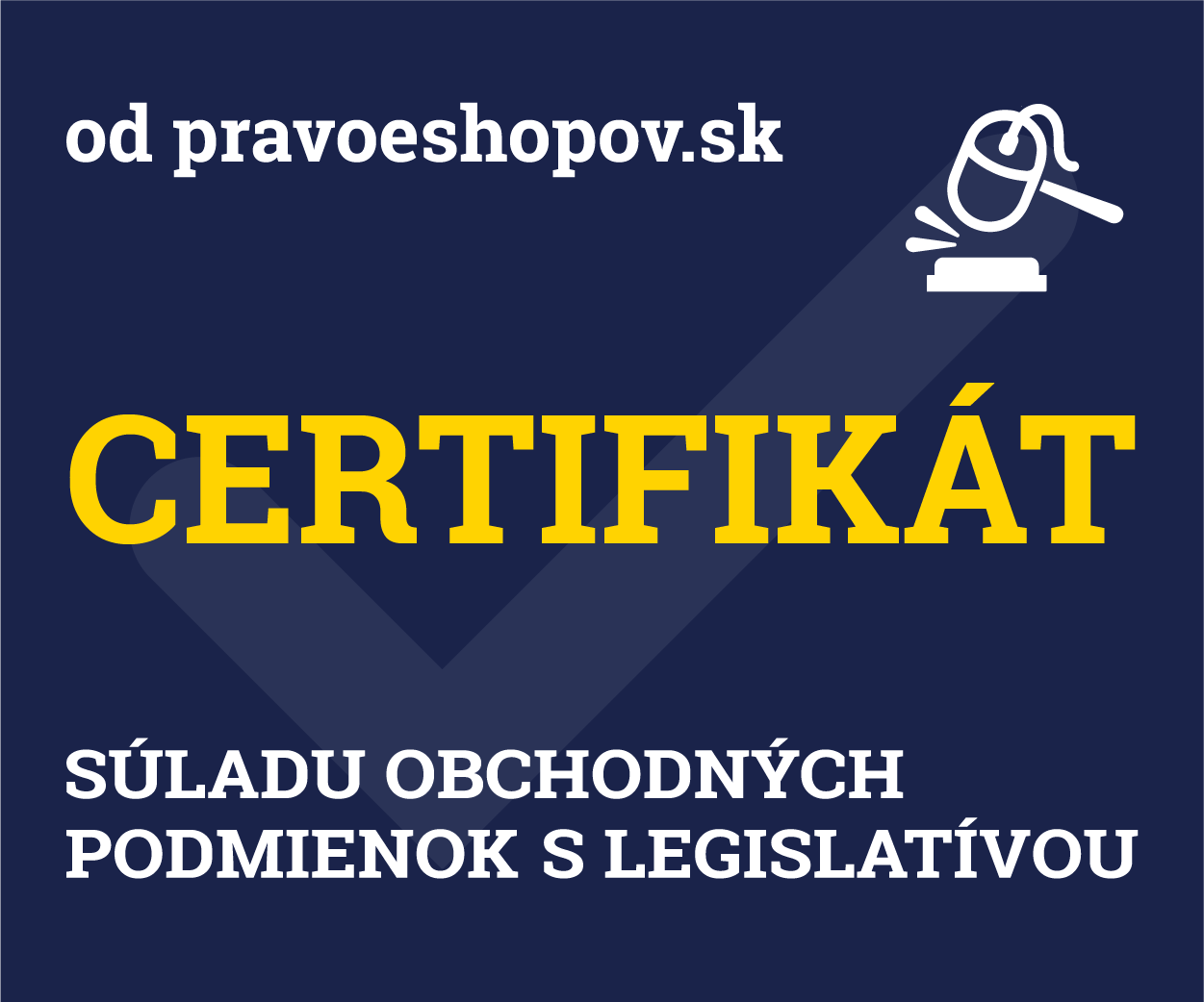 Certifikát od pravaeshopov.sk